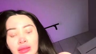 Lovely Amateur teen brunette masturbating outdoor