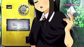 Hot Day Leads to Passionate Virgin Sex at the Phone Booth