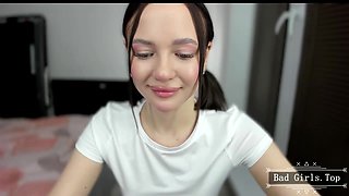 Petite skinny small tits brunette teen webcam babe