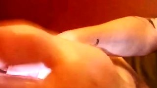 Flexible foot fetish masturbating with feet and hands