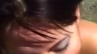 Brunette Babe Deepthroats Throbbing Cock Outdoors Before Hard Pounding