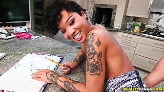 Horny chocolate bimbo exciting sex movie