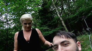 German Amateur MILF with Big Tits Outdoor Fucked in Countryside