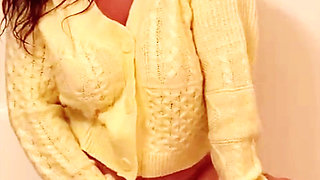 I Fucked My Tight Pussy in the Shower in a Wet Sweater 4 My Lesbian 18f Student