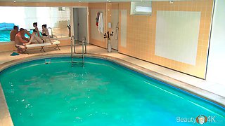 Sunny Honeys Pool Pickup Sparks Blowjob Cunnilingus