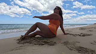 Naked Goddess on the Beach -aTease and Temptation