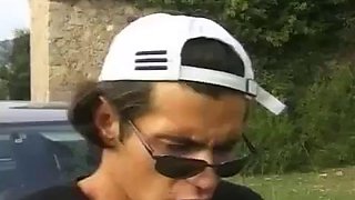 Busty babe fucked on german street: Blowjob, Doggy  Missonary Porn