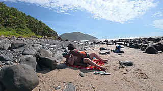 Lost Between Tides and Each Other -horny Ebony MILF Rides Her Lover