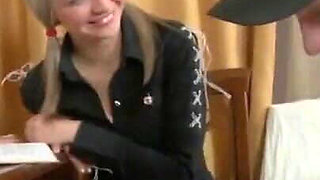 Sexy blonde teen loves anal fuck