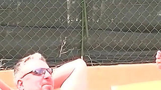 German Mature Lesbians Teresa Lynn & Debbie D Love to Fool Around with Each Other Outside