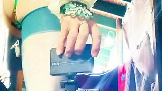 Hot trans Babe cintia414 takes huge black dildo