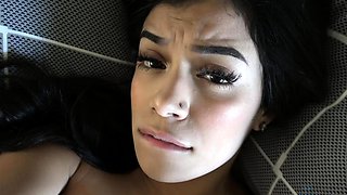 Mexicana blowjob with her big boobs