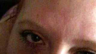 Blonde amateur blowjob POV in public