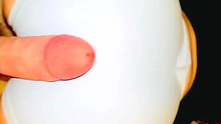 Rubbing My Big Cock on Wifes Perfect Tight Cameltoe in Yoga Shorts Doggystyle