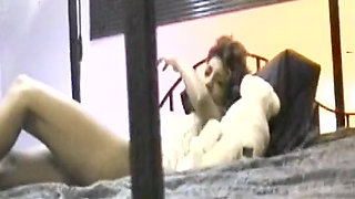 Horny Brunette MILF Fingers Her Hairy Pussy to Climax