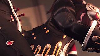 Overwatch Futa - Mercy & Widowmaker Blowjob and Doggystyle Animation