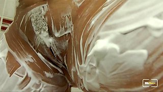 Hot blonde glamour babe solo plays to pleasure her hot body