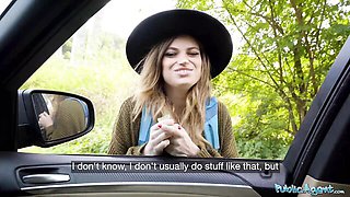 Hitchhiker action with attractive Nicole Rae from Public Agent