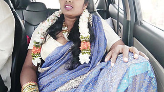 Indian Car Sex Telugu Dirty Talks.car Driver Try to Fuck Telugu Saree Stepaunty.