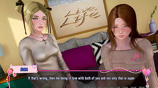 Murmur 38 - Sophie and Yui Attempt Threesome with Adam on Teacher Helen's Bed