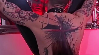 Inanna Justice and Lady Syene Wield Floggers and Crops on Cross-bound Slave's Flesh - Double Domme Anal Training Part 6