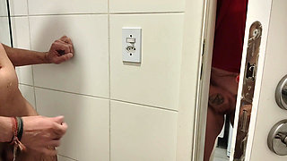 Stepmother Sees Stepson in the Shower Masturbating, Does the Same, and Then Enters the Bathroom to Have Sex