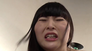 Young Japanese Babe - Shaved Pussy Flooded with Huge Creampie