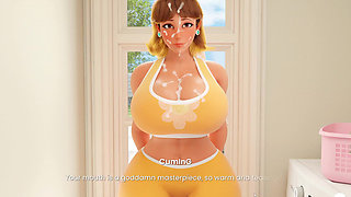 Mansion Days TABOO Hentai Game Ep.5 fucking STEPMOM THROAT in the LAUDRY ROOM while her DAUGHTERS are in the ROOM NEXT DOOR !