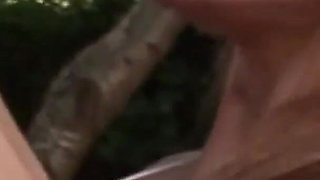 Girl getting fucked on the lawn