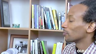 Chubby Blonde Granny Nurse Examines BBC Patient