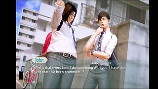 Waifu Academy uncensored adventure with an inexperienced pigtail schoolgirl