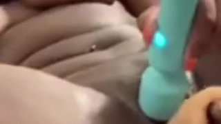 Legs Wide Open Pounding My Pussy with Fucking Machine Stimulating My Clit