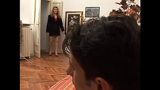 MILF Wife Anal Fuck by Young Cock in Front of Old Cuckold Husband