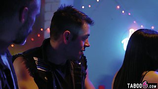 Diminutive man meat t-model Khloe Kay lovemaking with a biker stud after they encountered in a club