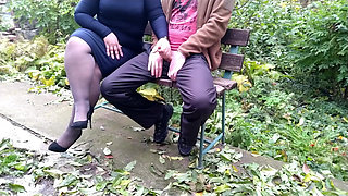 Sexy Curvy Stepmom Helped Me Cum in a Public Park
