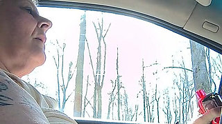 Masterbation in Car Driver Seat