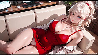 Blonde Secretary Vs Silver Braid! Taboo Contrast in the Sun-drenched Bedroom