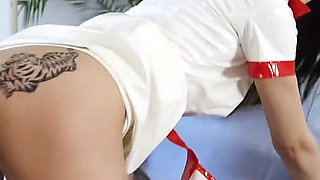 Tight Teen Nurse Stretches Her Holes for a BBC Patient