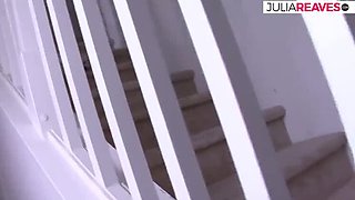 Katie Kox Fucks in Empty House - Blonde Pornstar in Stockings Gets Cum on Tits