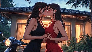 AI Generated Cartoon content, Uncensored video of 18 Year old Anime Girl, Kissing Orgasm of Mature Women