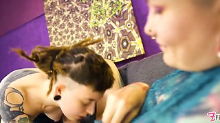 Dreadlocks Tattooed Cynthia Devours Leo\u2019s Pussy & Ass - Magic Wand, Deep Anal Toy