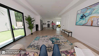 VR Bangers: Your Girlfriend Fucks You With Her Blonde Friend As An Apology In Awesome Threesome pt.1