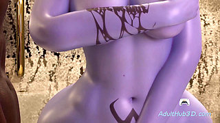 Widowmaker's Juicy Ass Lights Up with Hard Bathroom Backshots