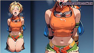 Rikku Gets Bukake And Overflows His Throat With Cum! With Final Fantasy And Car Toon