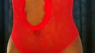 Black Girl in Red Lingerie Loves to See Your Cock While You Stroke It for Her Go Faster Cumload on This Ebony Slut - Mastermeat1