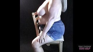 Erotic Photoshoot - Big Mature Saggy MILF Tits Tastefully Filmed While Posing for Some Photos for My Swingers Profile