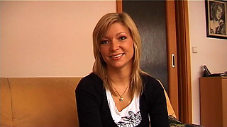 Horny Blonde MILF Smiles Seductively Ready for Filthy Fun