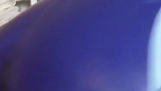 Blue Latex Dress Facesitting!