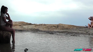 Fisting in the Pussy on the Beach