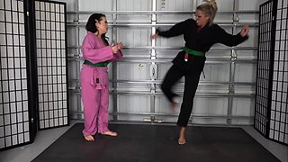 Karate Domination - Carmen Valentina Vs Bella Ink